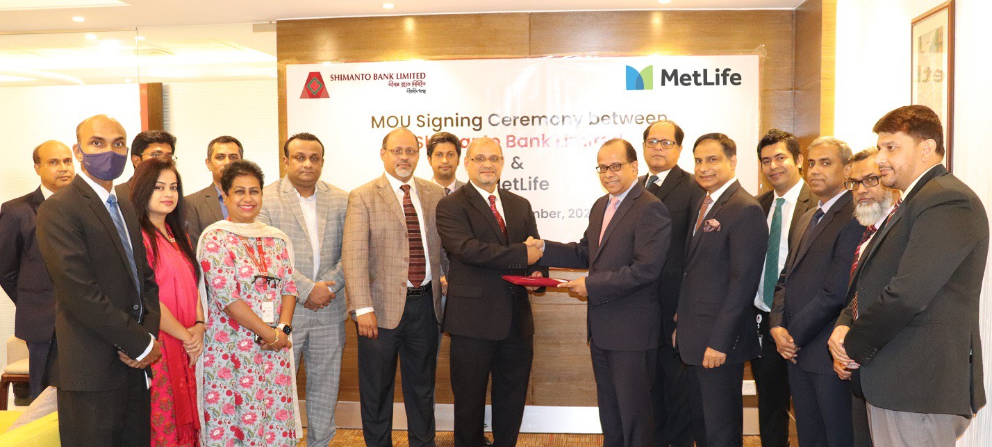 Shimanto Bank Ltd inks deal with MetLife Bangladesh