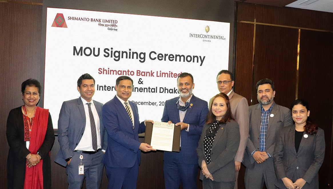 Shimanto Bank Ltd inks deal with InterContinental Dhaka